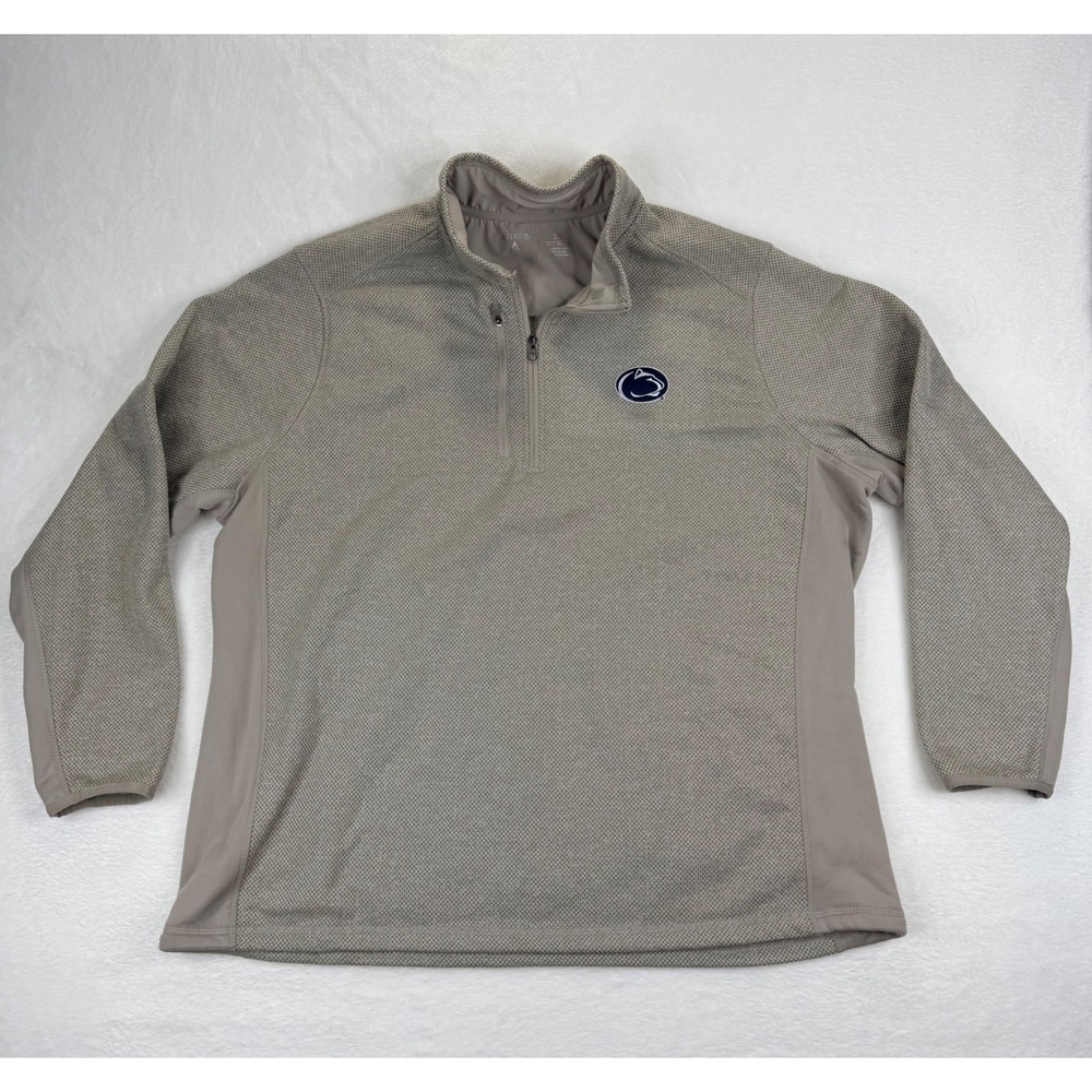 Antigua Penn State Nittany Lions Mens 2XL Quarter Zip Pullover Taupe 104632
